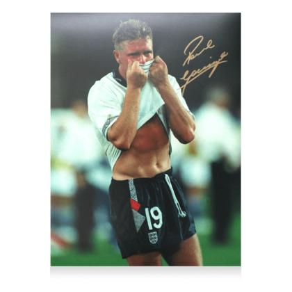 Paul Gascoigne gesigneerde Engeland foto