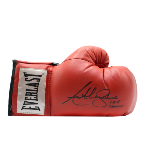 Icons Anthony Joshua gesigneerde bokshandschoen