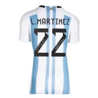 Icons Lautaro Martinez gesigneerd Argentinië shirt 2022