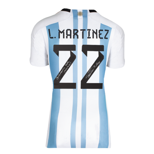 Icons Lautaro Martinez gesigneerd Argentinië shirt 2022