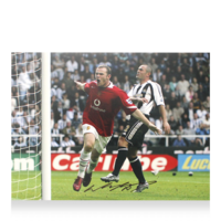 Icons Wayne Rooney gesigneerde Manchester United foto