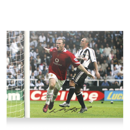 Wayne Rooney gesigneerde Manchester United foto