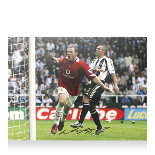 Icons Wayne Rooney gesigneerde Manchester United foto