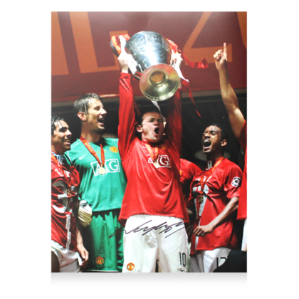 Wayne Rooney gesigneerde Manchester United foto