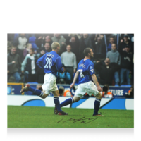 Icons Wayne Rooney gesigneerde Everton foto