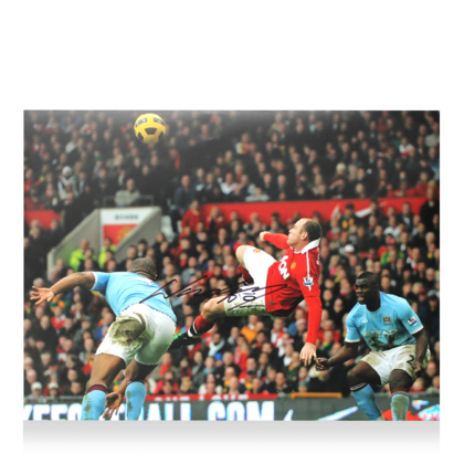 Wayne Rooney gesigneerde Manchester United foto