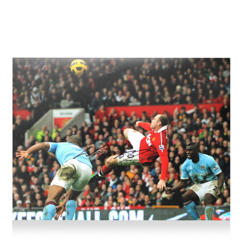 Icons Wayne Rooney gesigneerde Manchester United foto