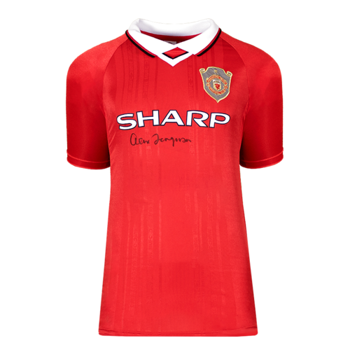 Icons Alex Ferguson gesigneerd Manchester United shirt 1999