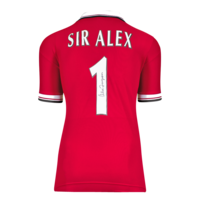 Icons Alex Ferguson gesigneerd Manchester United shirt 1999