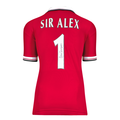 Icons Alex Ferguson gesigneerd Manchester United shirt 1999