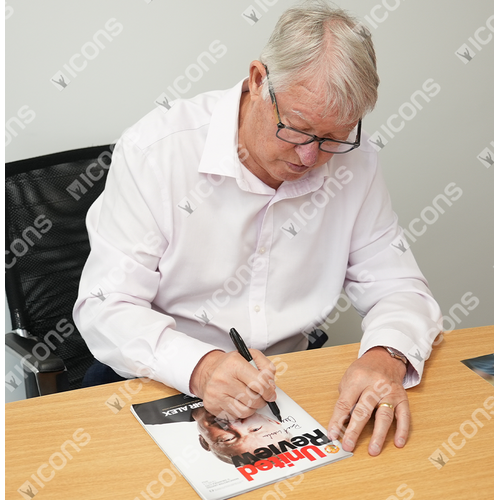 Icons Alex Ferguson gesigneerd Manchester United programmaboekje