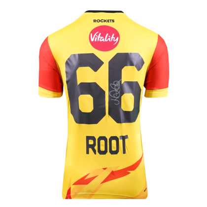 Joe Root gesigneerd Trent Rockets shirt