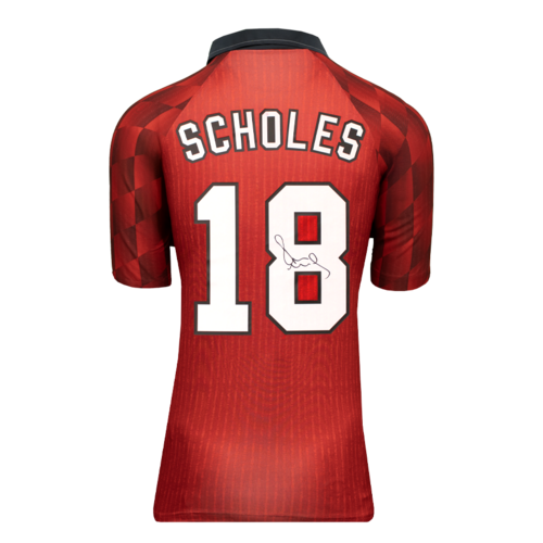 Icons Paul Scholes gesigneerd Manchester United shirt 1996