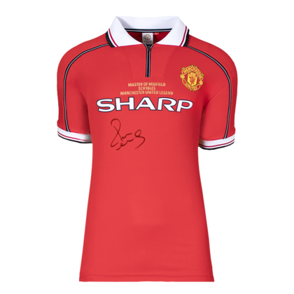 Paul Scholes gesigneerd Manchester United shirt 1999