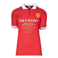 Icons Paul Scholes gesigneerd Manchester United shirt 1999