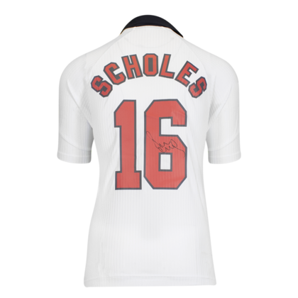 Paul Scholes gesigneerd Engeland shirt 1998