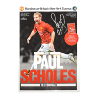 Icons Paul Scholes gesigneerd Manchester United programmaboekje