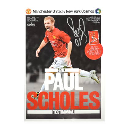 Paul Scholes gesigneerd Manchester United programmaboekje