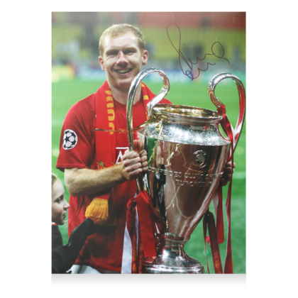 Paul Scholes gesigneerde Manchester United foto 2008