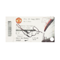 Icons Paul Scholes gesigneerd Manchester United ticket