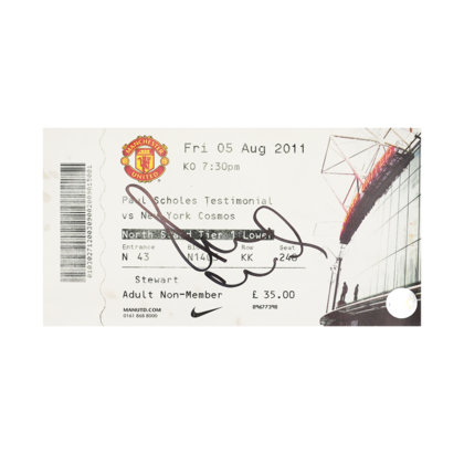 Paul Scholes gesigneerd Manchester United ticket