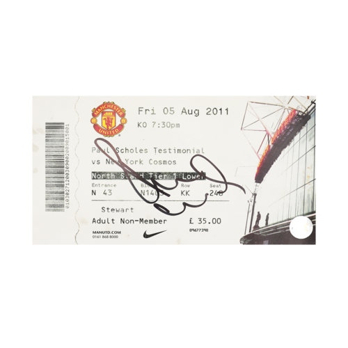 Icons Paul Scholes gesigneerd Manchester United ticket