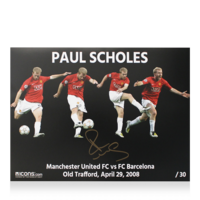 Icons Paul Scholes gesigneerde Manchester United foto