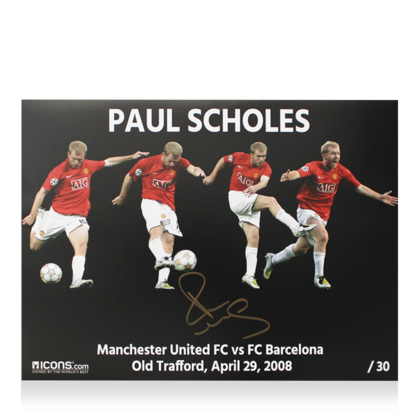 Paul Scholes gesigneerde Manchester United foto