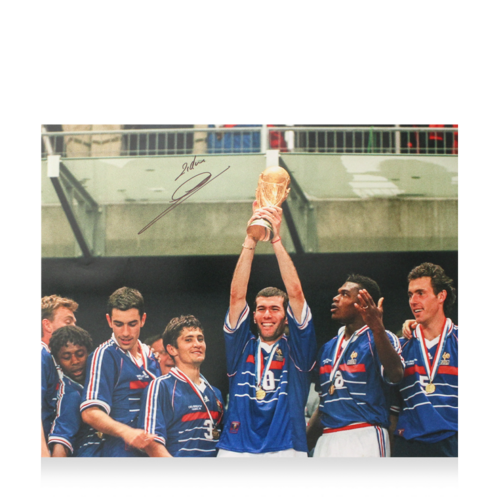 Icons Zinedine Zidane gesigneerde Frankrijk foto 1998