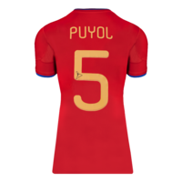 Icons Carles Puyol gesigneerd Spanje shirt 2010