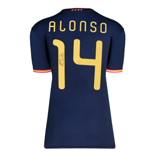 Icons Xabi Alonso gesigneerd Spanje shirt 2010