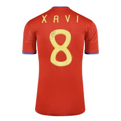 Xavi gesigneerd Spanje shirt 2010