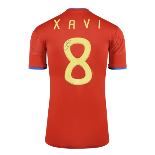 Icons Xavi gesigneerd Spanje shirt 2010