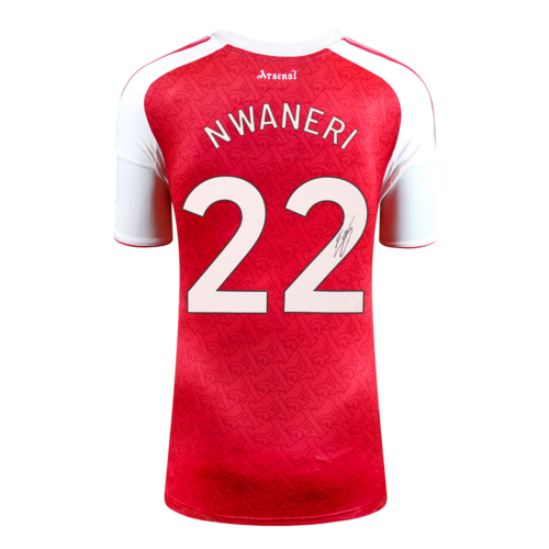 Icons Ethan Nwaneri gesigneerd Arsenal shirt 2025-26