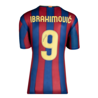 Icons Zlatan Ibrahimovic gesigneerd FC Barcelona shirt 2009-10