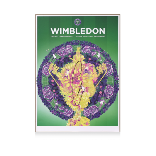 Icons Carlos Alcaraz gesigneerd programmaboekje 2024