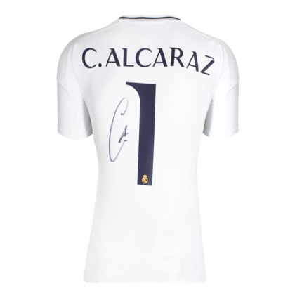 Carlos Alcaraz gesigneerd Real Madrid shirt 2024-25