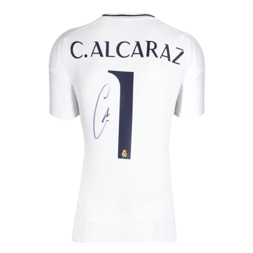 Icons Carlos Alcaraz gesigneerd Real Madrid shirt 2024-25
