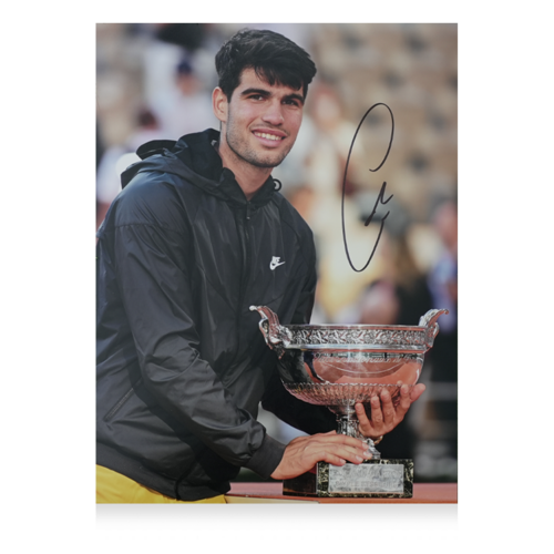 Icons Carlos Alcaraz gesigneerde foto 2024