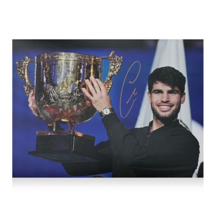 Carlos Alcaraz gesigneerde foto 2024