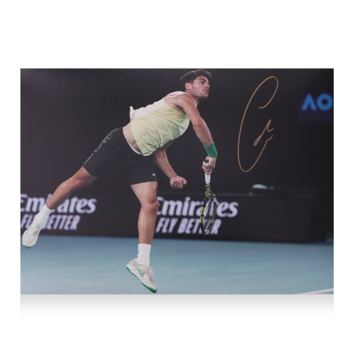 Icons Carlos Alcaraz gesigneerde foto 2024