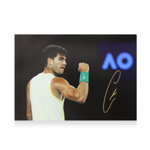 Icons Carlos Alcaraz gesigneerde foto 2024