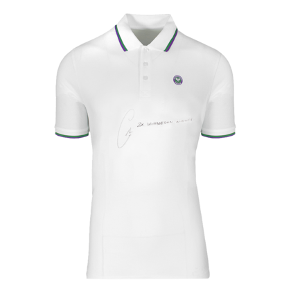 Carlos Alcaraz gesigneerd Wimbledon Polo shirt