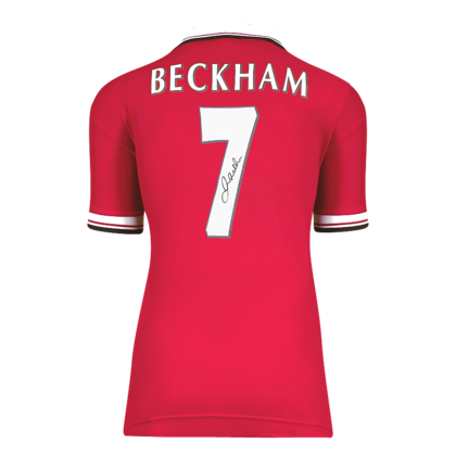 David Beckham gesigneerd Manchester United shirt 1999