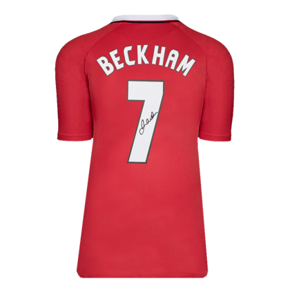 David Beckham gesigneerd Manchester United shirt 1999