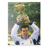 Icons Luis Figo gesigneerde Real Madrid foto