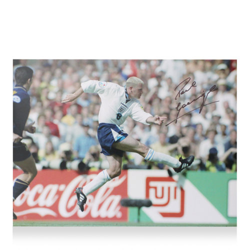 Icons Paul Gascoigne gesigneerde Engeland foto