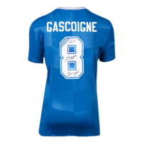 Icons Paul Gascoigne gesigneerd Glasgow Rangers shirt 2016-18