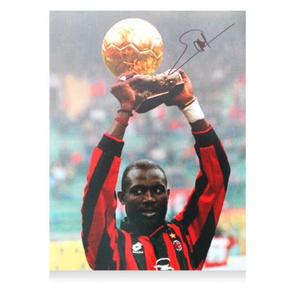 George Weah gesigneerde AC Milan foto 1995