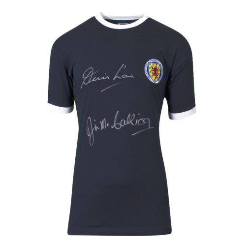 Icons Denis Law gesigneerd Schotland shirt 1967